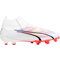 46 ½ - Men Football Shoes Puma Ultra Pro FG/AG M - White/Black/Fire Orchid