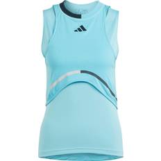 Turquoise - Women Tank Tops Adidas Heat.rdy Match Sleeveless T-shirt Blue Woman