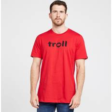 Troll Men's Front Logo Tee in Red, Red