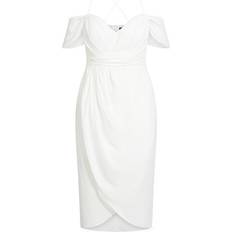 City Chic Entwine Maxi Dress Plus Size - Ivory