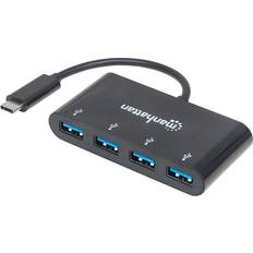 Usb hub 5 port Manhattan 4-Port USB 3.0 External (162746)