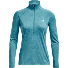 Under Armour Women's Tech Twist ½ Zip Top - Glacier Blue/White/Metallic Silver