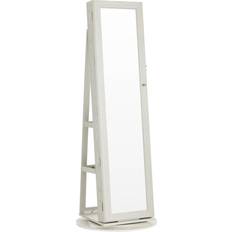 Jewellery Boxes Songmics Rotating Mirror Jewelry Cabinet - White