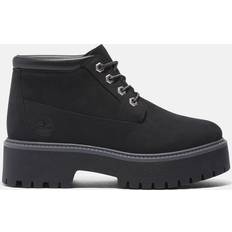 Laced - Women Chukka Boots Timberland Stone Street Premium Platform Waterproof Chukka For Women In Monochrome Black Black