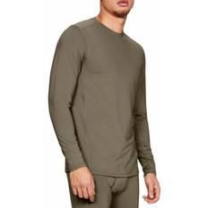 Brown - Men Base Layer Tops Under Armour Tac Crew CGI Base T-shirt Brown