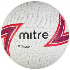 Mitre Footballs Mitre Netball Ultragrip Rubber White/Purple/Red