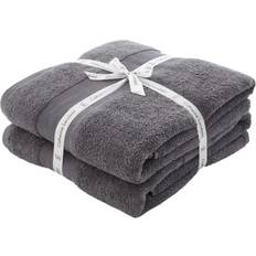 Catherine Lansfield Anti Bacterial Bath Towel Grey (140x90cm)