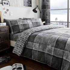 Gaveno Cavailia Denim Check Duvet Cover Grey