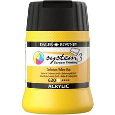 System 3 Daler-Rowney 250ml Screen Printing Acrylic Paint Cadmium Y