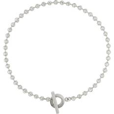 Gucci Boule Stripe Beaded Choker Necklace - Silver