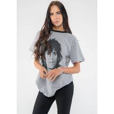 Rolling Stones Keith Portrait Striped Fashion T Shirt