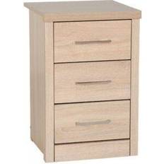 SECONIQUE Lisbon Light Oak Bedside Table 40x40cm