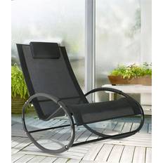 Black Outdoor Rocking Chairs Garden & Outdoor Furniture OutSunny Rocking Chair