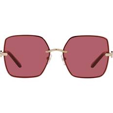 Tory Burch TY6080 Sunglasses Gold/Solid Bordeaux 58