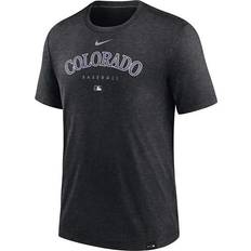 Nike Colorado Rockies 2023 Authentic Collection Work T-Shirt Black Black