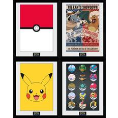 Black Framed Art Pokémon Kanto Print Framed Art