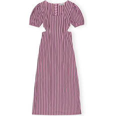 Ganni Striped Cutout Dress - Bonbon