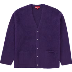 Supreme Brushed Mohair Cardigan - Purple