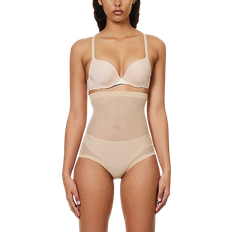 Beige - Women Girdles Wolford Tulle Control Panty High Waist - Nude