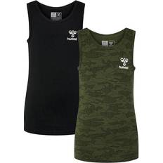 Hummel Kid's Nolan Tank Top 2-pack - Olive Night