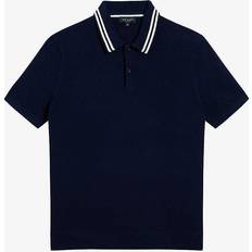 Men - Wool Polo Shirts Ted Baker Mahana Textured Knit Polo Shirt