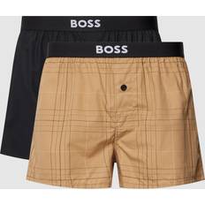 Hugo Boss Beige Men's Underwear Hugo Boss Pyjamas Unterteil 2P BOXER SHORTS EW