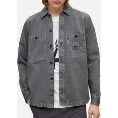 Hugo Boss Locky_1 Overshirt Grey Dark Grey, 2Xl, Men