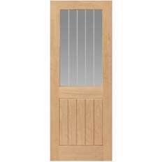 JB Kind Oak Suffolk Glazed Half Interior Door (x)