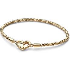 Signet Rings Jewellery Pandora Moments Studded Chain Bracelet - Gold