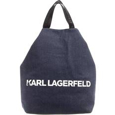 Karl Lagerfeld Men Totes & Shopping Bags Karl Lagerfeld Tote Bags K/Logo Denim Canvas Shopper blue Tote Bags for ladies