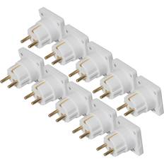 Maplin uk to european travel adapter white, pack of 10 taeupc-mapx10 came