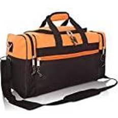 Orange Duffle Bags & Sport Bags Dalix 17" blank duffle bag duffel travel size sports durable gym orange