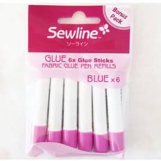 Sewline fabric glue pen refills blue pack of 6