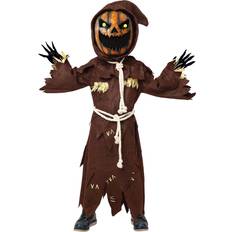 Spooktacular Creations scary scarecrow pumpkin bobble head costume