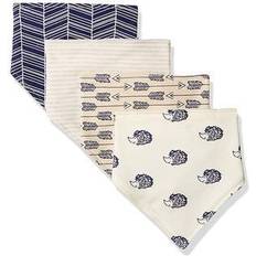 Touched By Nature Boys' Bibs Hedgehog Hedgehog Four-Piece Organic Cotton Bandanna Bib Set