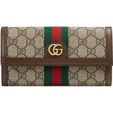 Gucci Note Compartments Wallets Gucci Ophidia GG continental Wallet - Beige/Ebony