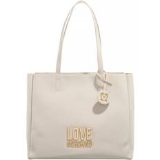 Love Moschino Totes & Shopping Bags Love Moschino Shopping Bags Lettering cream Shopping Bags for ladies
