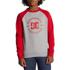 DC Shoes Star Pilot Youth Pullover Crew Heather Grey/Racing Red Youth