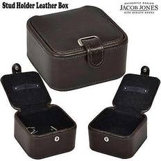 Brown Jewellery Boxes Jones Leather Stud holder Gift Box