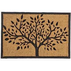 Mudstopper Chadderton 60x90cm Tree of Life Extra Large Rubber-Coir Mat Brown