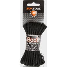 Sof Sole Wax Boot Laces 183cm, Black