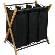 Oceanstar X-Frame Bamboo 3-Bag Laundry Sorter