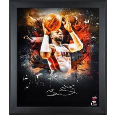 Mounted Memories NBA Dwyane Wade Miami Heat Framed Autographed 20x24 In Focus Photograph