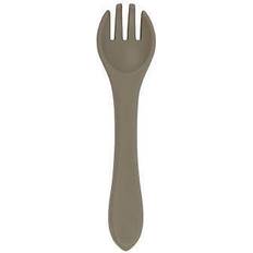 Baby Silicone Weaning Fork Silver Sage