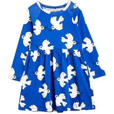 Mini Rodini Dresses Mini Rodini Wrangler x Wrangler Peace Dove Long Sleeve Dress Blue 10/11