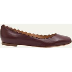 Chloé Lauren leather ballet flats purple