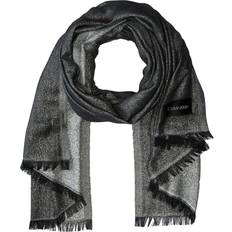 Calvin Klein Women Scarfs Calvin Klein Women's Fringe Metallic Scarf Grey