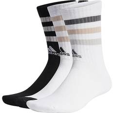 Linen Underwear adidas Bold 3-Stripes Cushioned Crew Socks 3-pack - White/Black/White