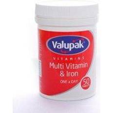 Valupak Vitamins Multivitamin & Iron Tablets, One