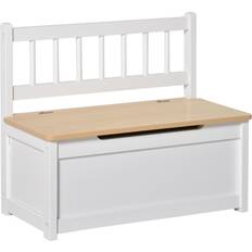 Storage Kid's Room Homcom 2 in 1 Wooden Toy Box